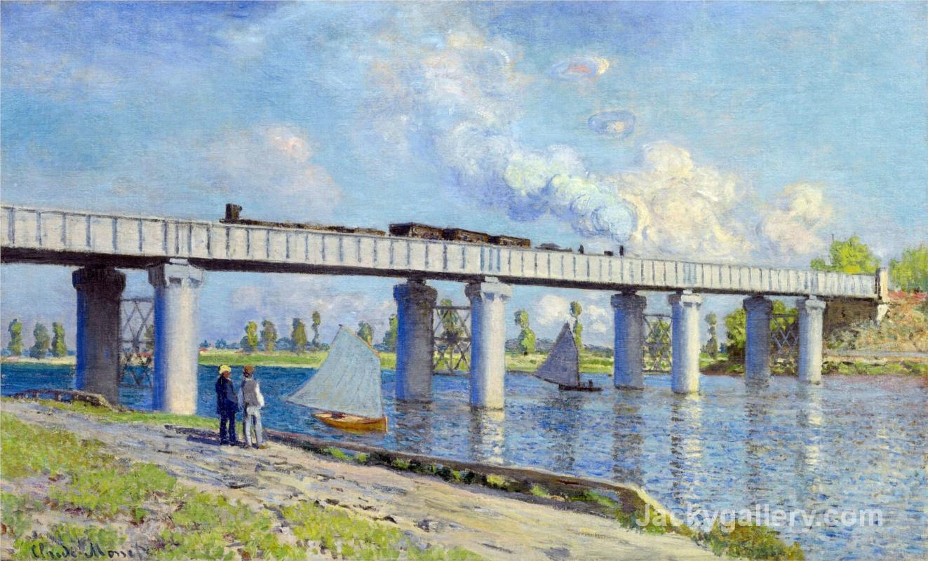 Railway Bridge at Argenteuil by Claude Monet paintings reproduction